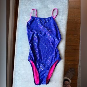 Sport - Mermaid Fancy Foil Microback Swimsuit
